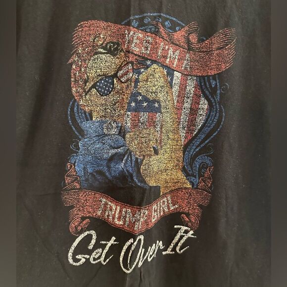 Yes I’m A Trump Girl Get Over It Tee Short Sleeve Shirt size 3X - Picture 3 of 4